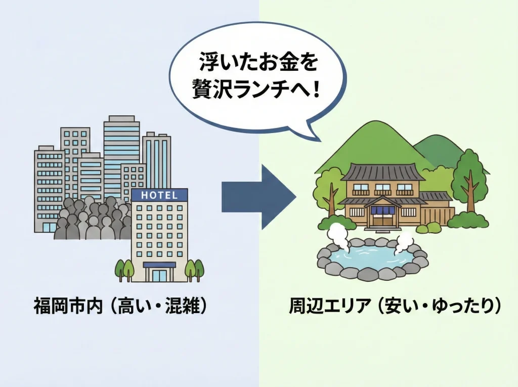 市外ホテルで宿泊費を節約