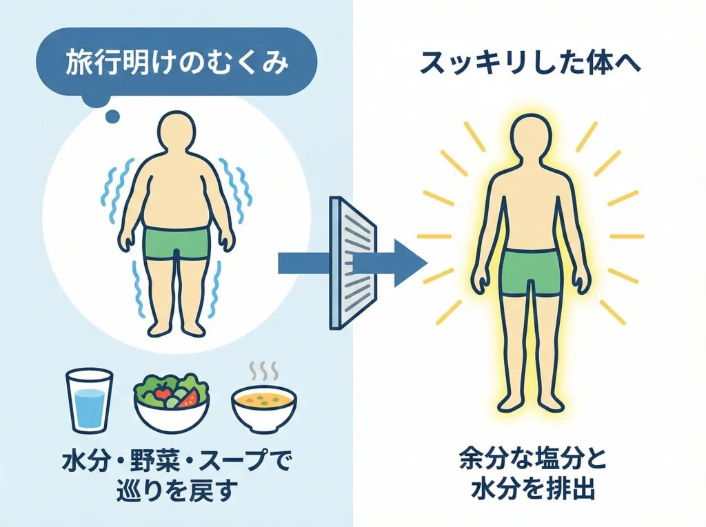 野菜と水分でむくみ抜き