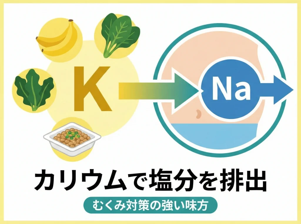 カリウムで塩分を排出