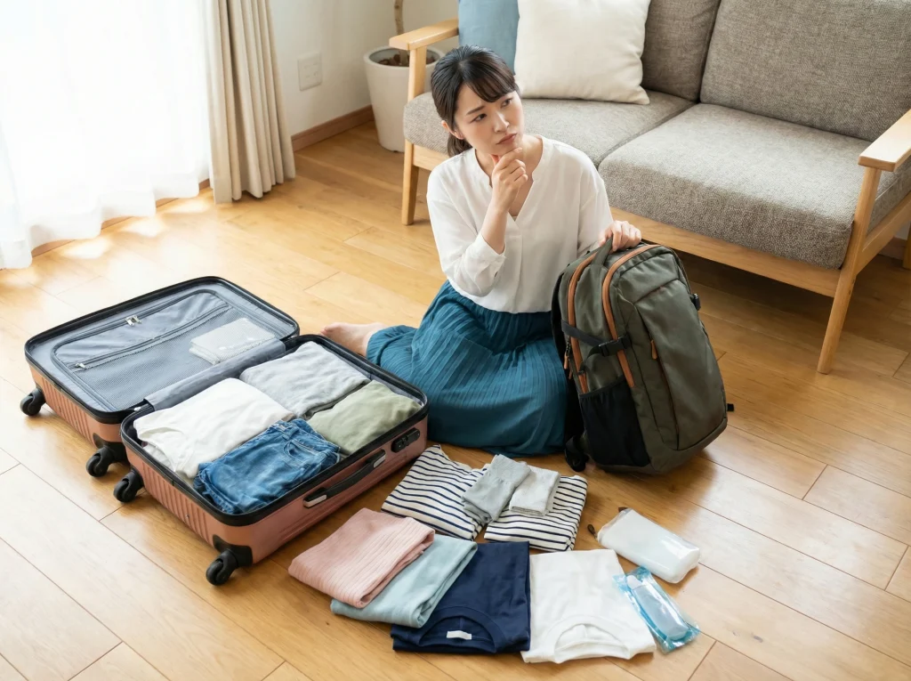 旅行のリュックとキャリーどっち