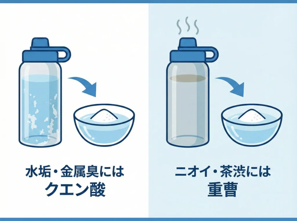 水筒の洗い方はクエン酸・重曹