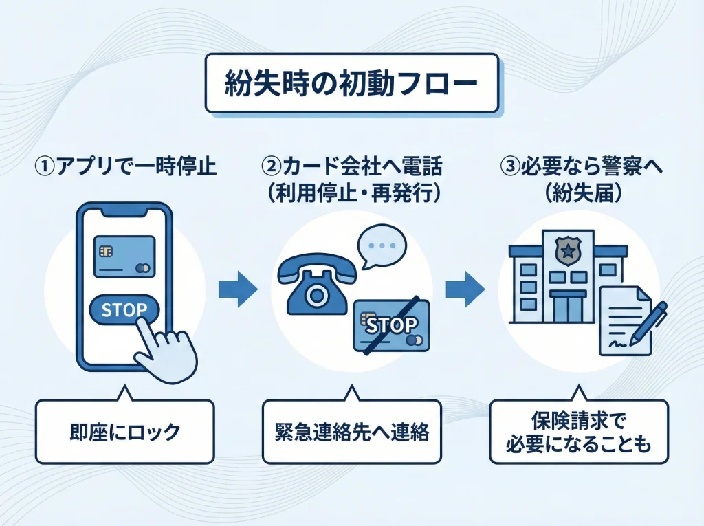 紛失盗難と緊急停止