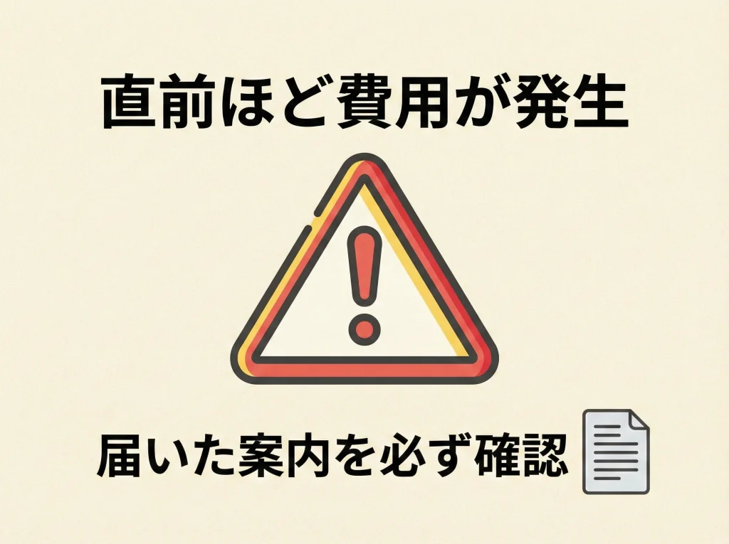 変更・取消と払い戻し注意