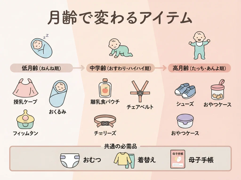 月齢別の持ち物チェック