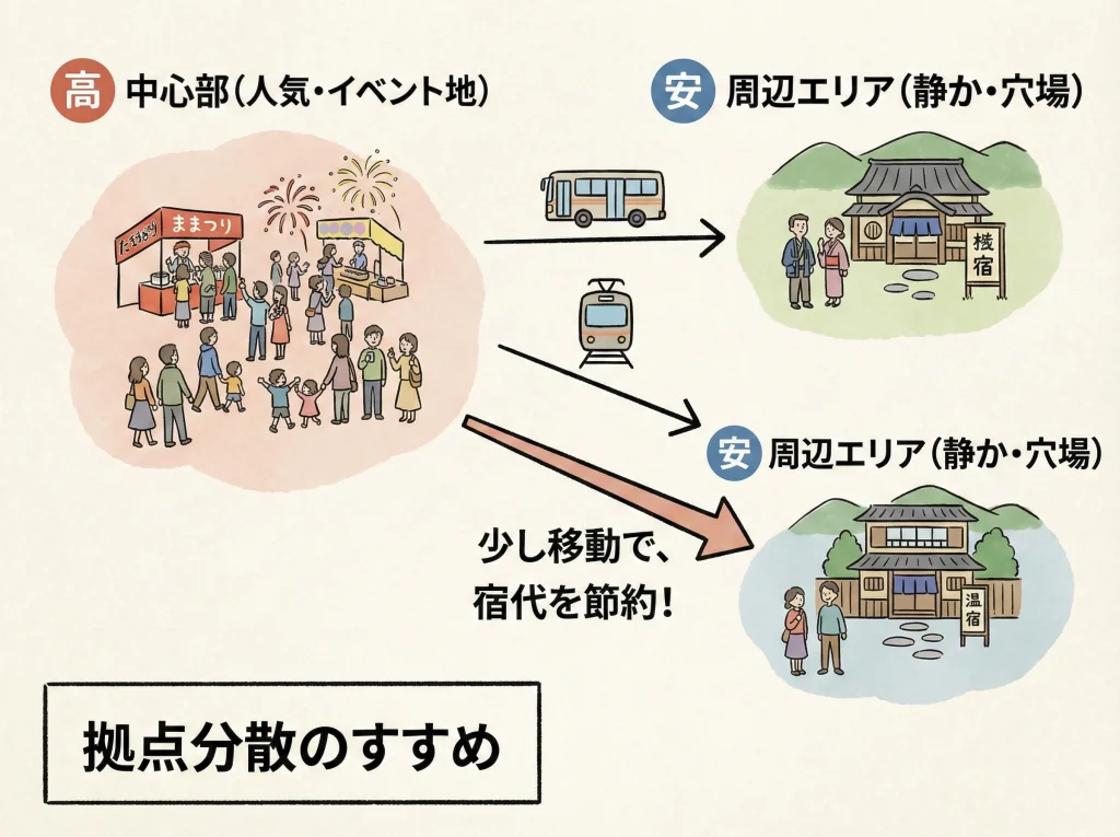 イベントで宿泊費が高騰