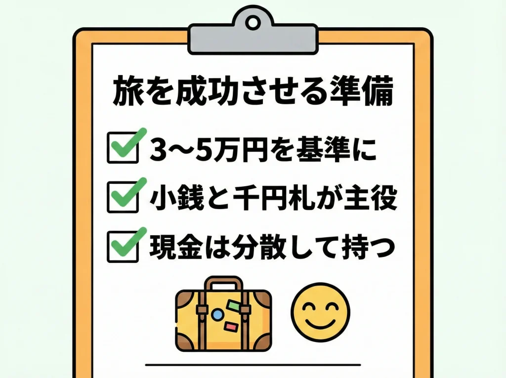 国内旅行の現金はいくらのまとめ