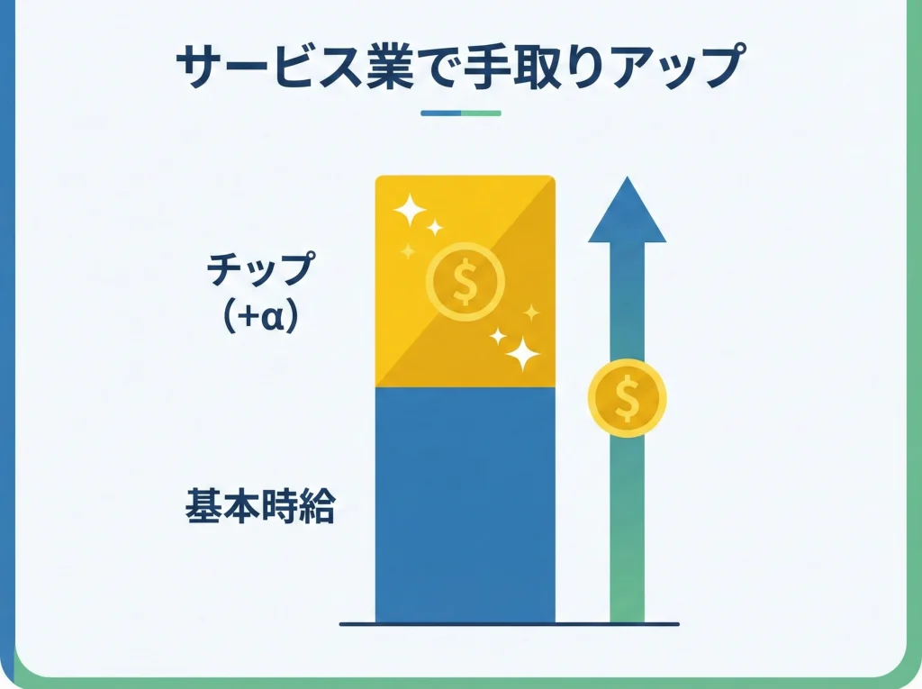 カナダはチップで稼ぐ