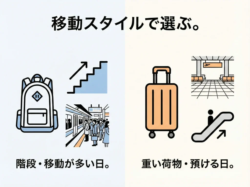 東京旅行はスーツケース?リュックと比較
