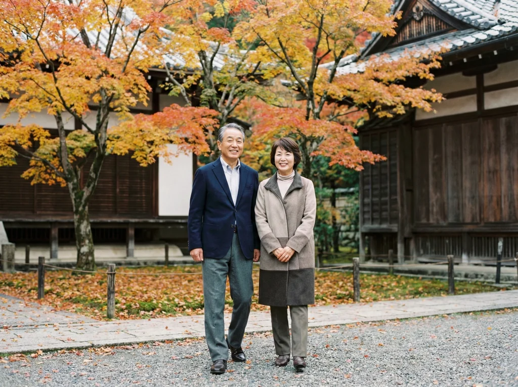 目的地別の旅行服装60代男性版
