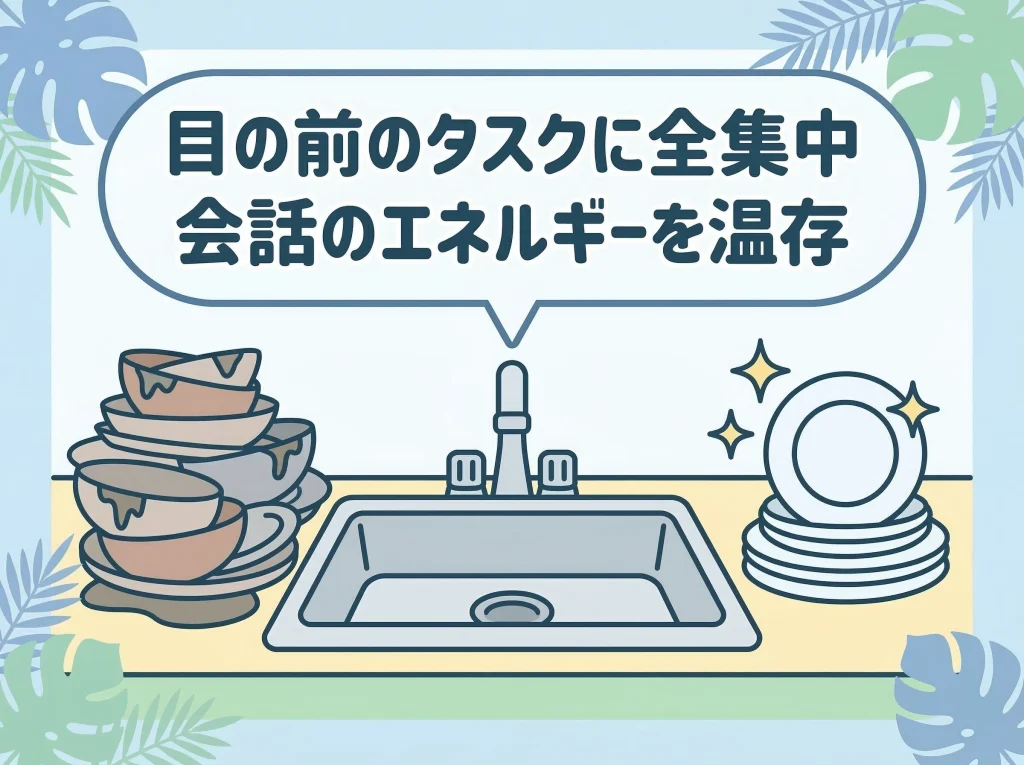 洗い場で黙々と働く魅力