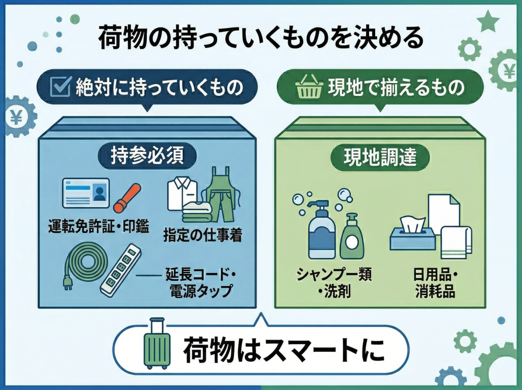 持ち物リストと現地調達のコツ