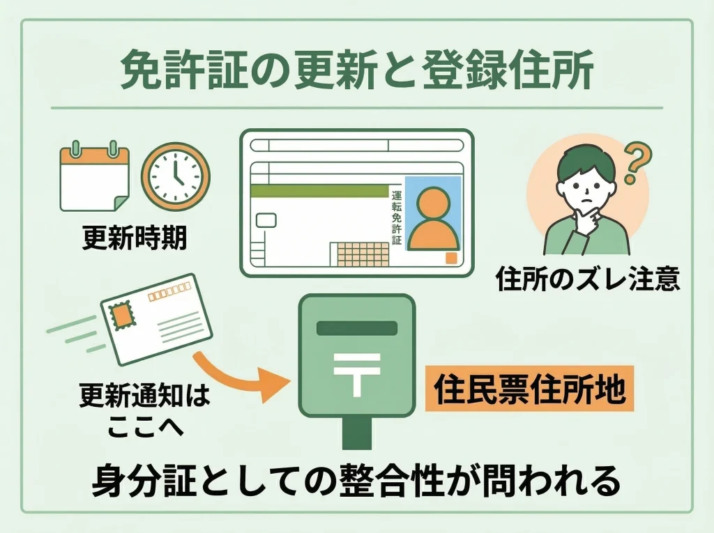 免許更新と住民票住所