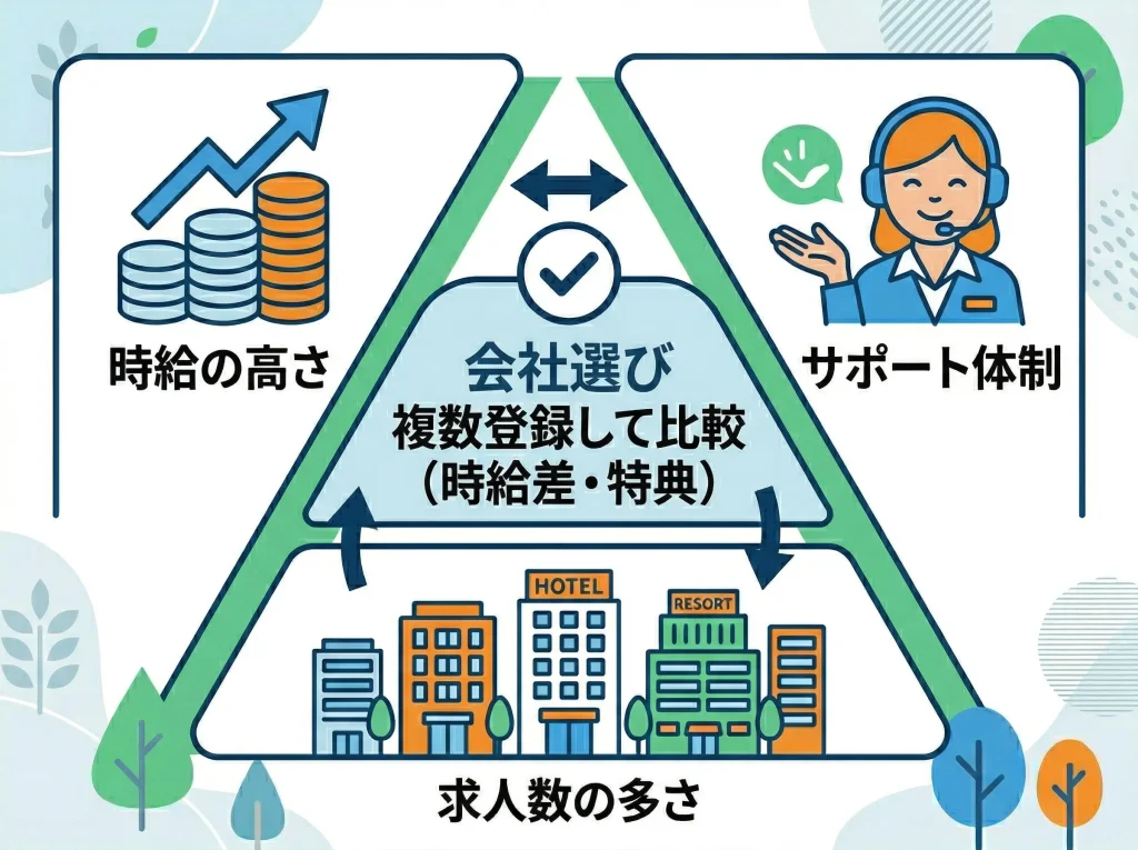 おすすめの派遣会社の選び方と比較