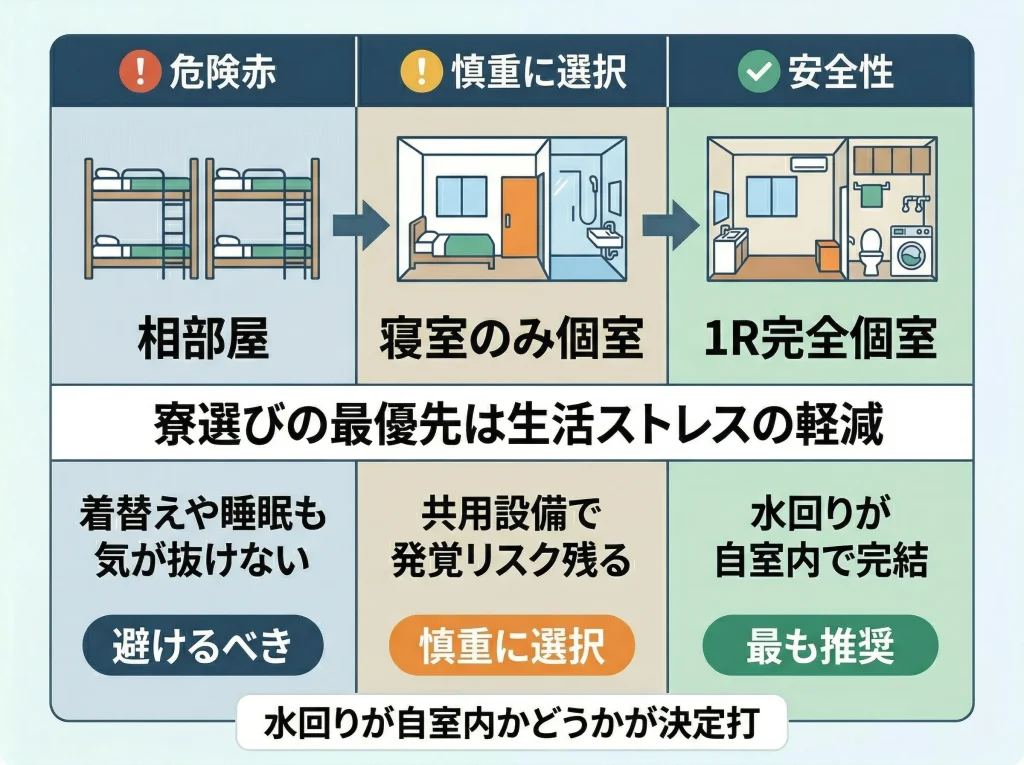 個室寮求人を選ぶ理由