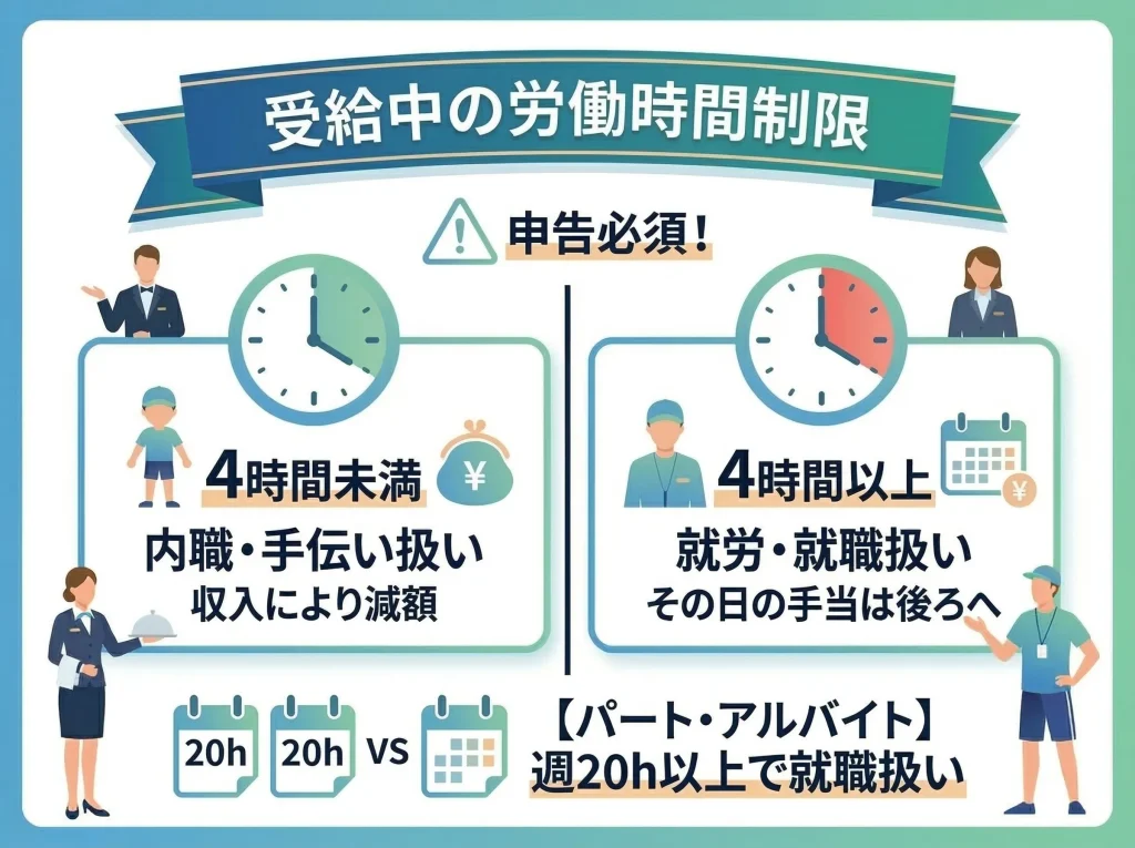 受給中バイトの4時間基準