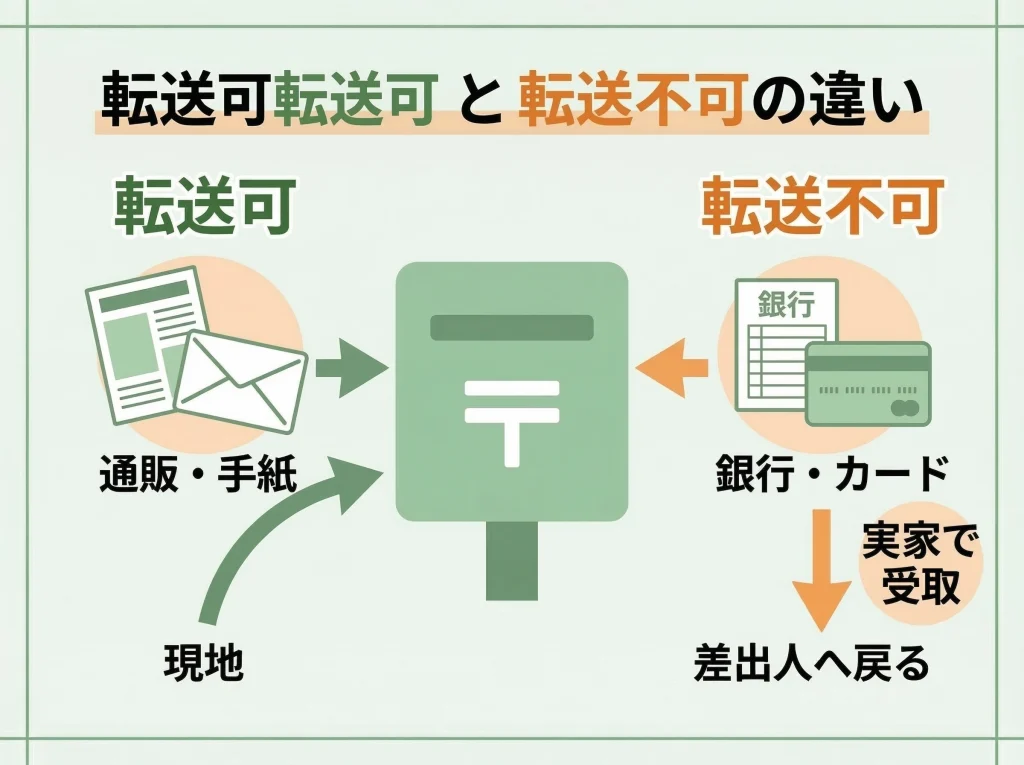 郵便転送と転送不要