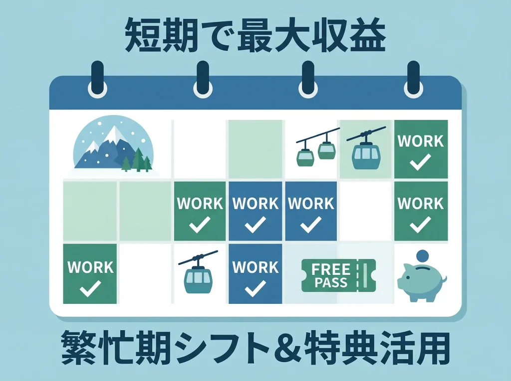 スキー場は短期でも高収入
