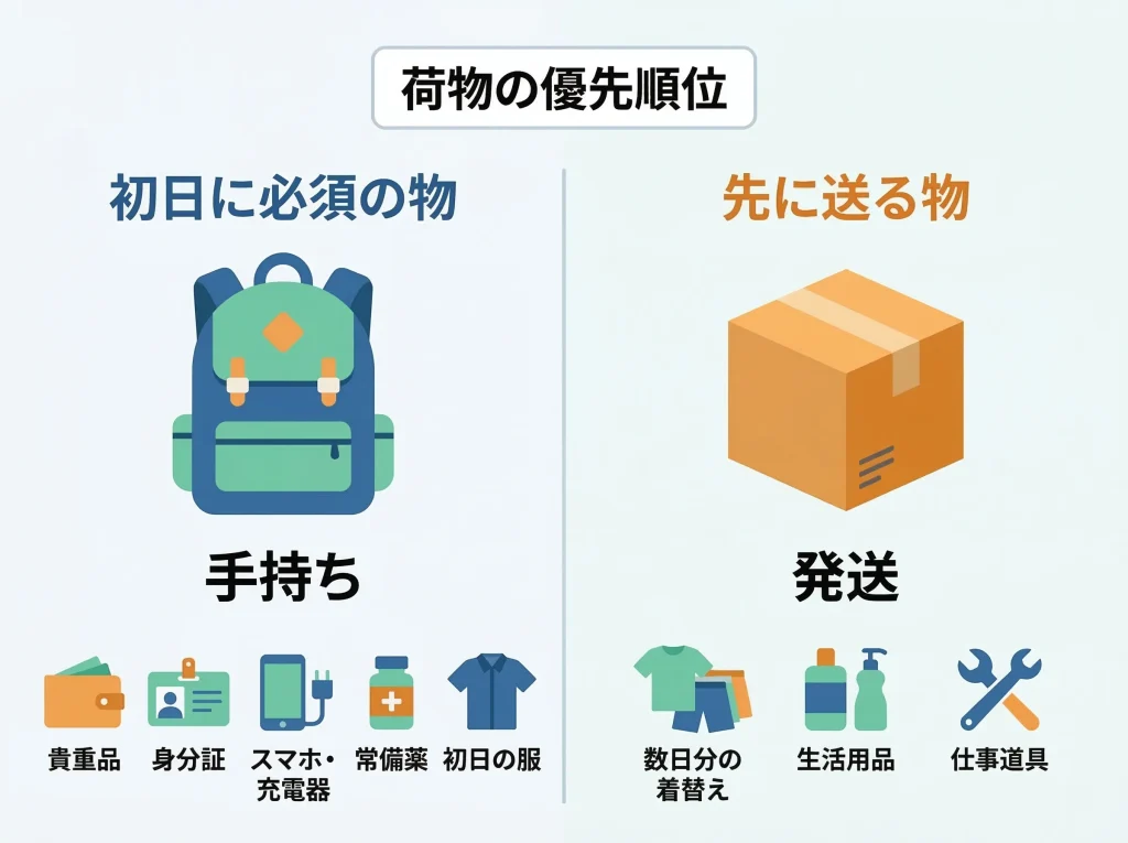 持ち物の優先順位
