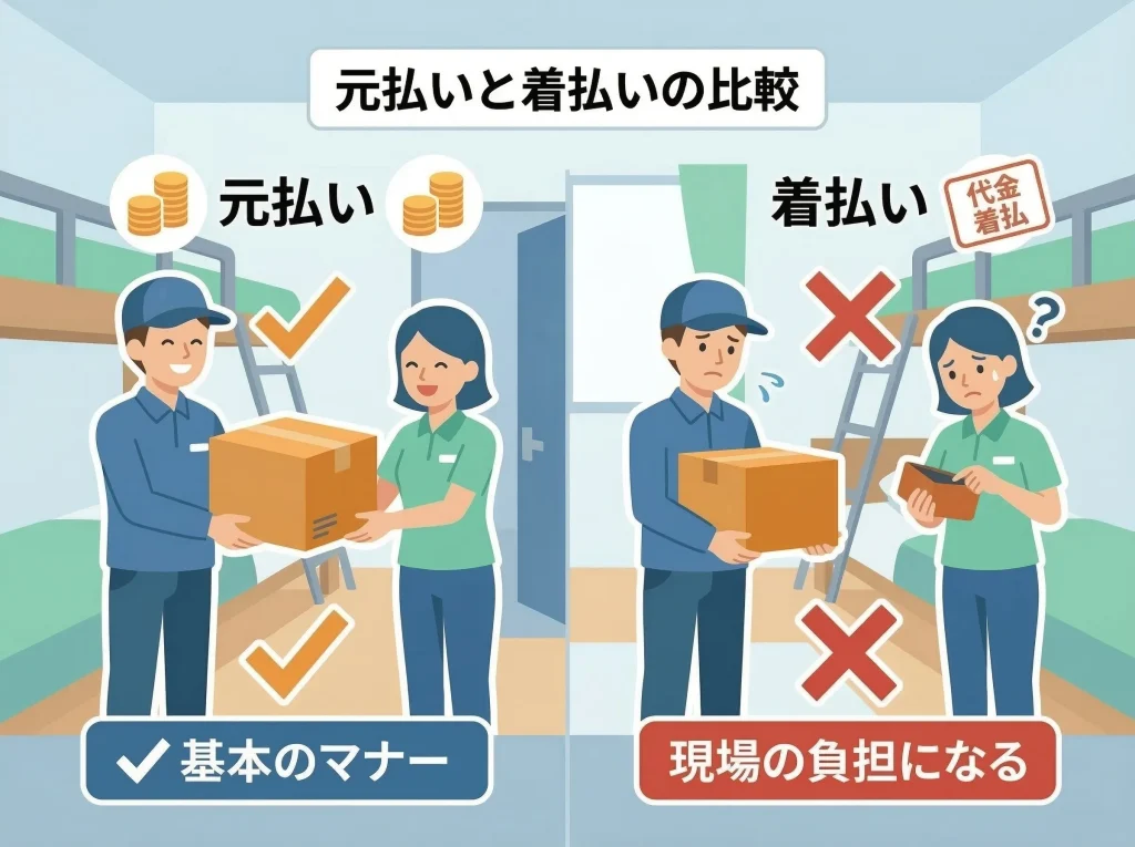 元払いと着払いの注意点