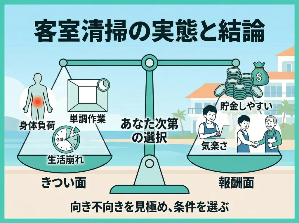 リゾバ客室清掃はきついか総括