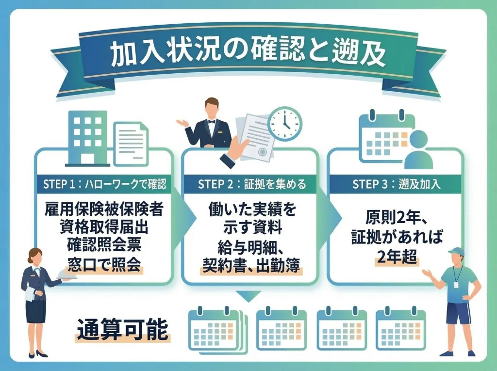 未加入時の確認と遡及