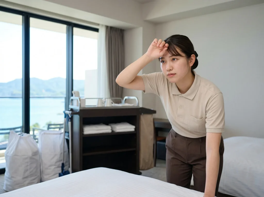 リゾバ客室清掃はきつい？
