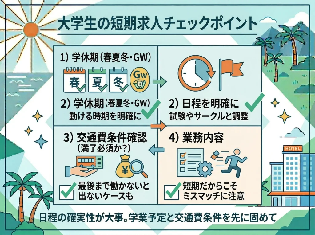 大学生向け短期求人の探し方