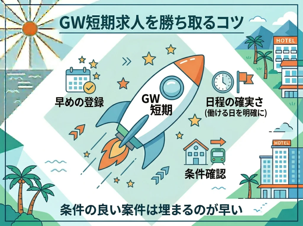 GW短期求人の探し方