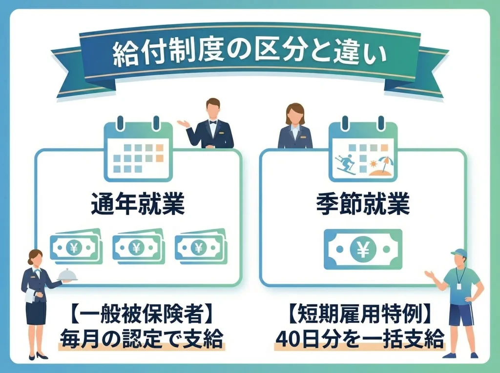 季節雇用と特例一時金