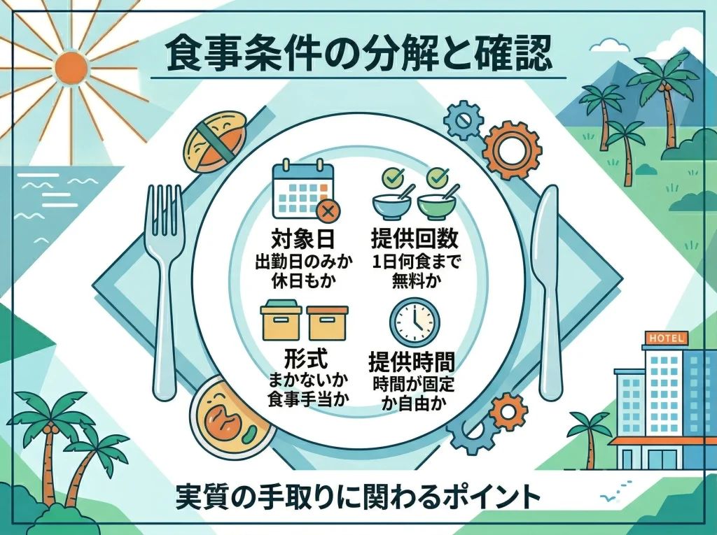 食費無料求人の見方