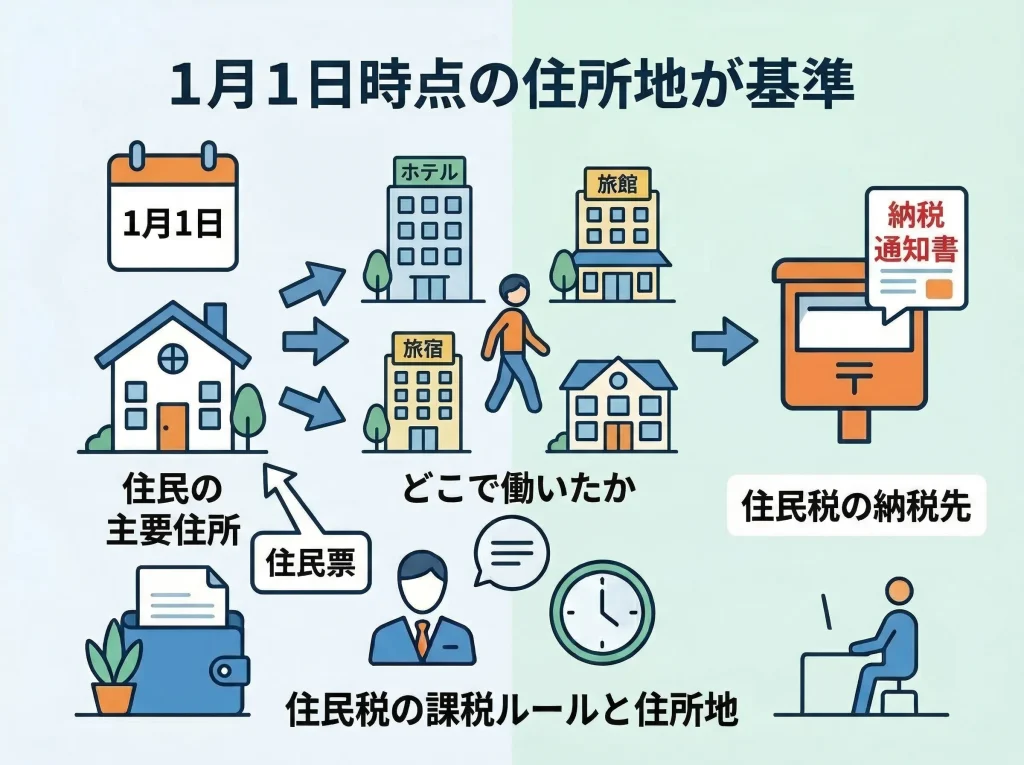 住民税申告と住民票の扱い