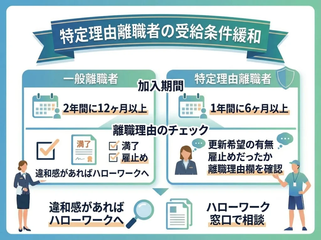 契約満了と特定理由離職者