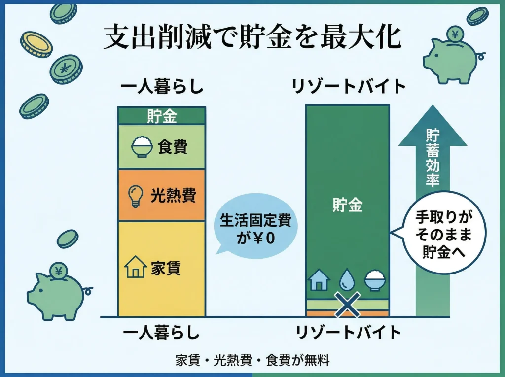 生活費がかからない経済的な仕組み